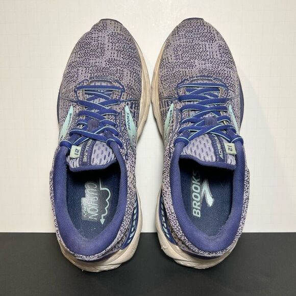Womens BROOKS Adrenaline GTS 21 Purple Running Shoes / Size 8 Medium - Picture 5 of 9